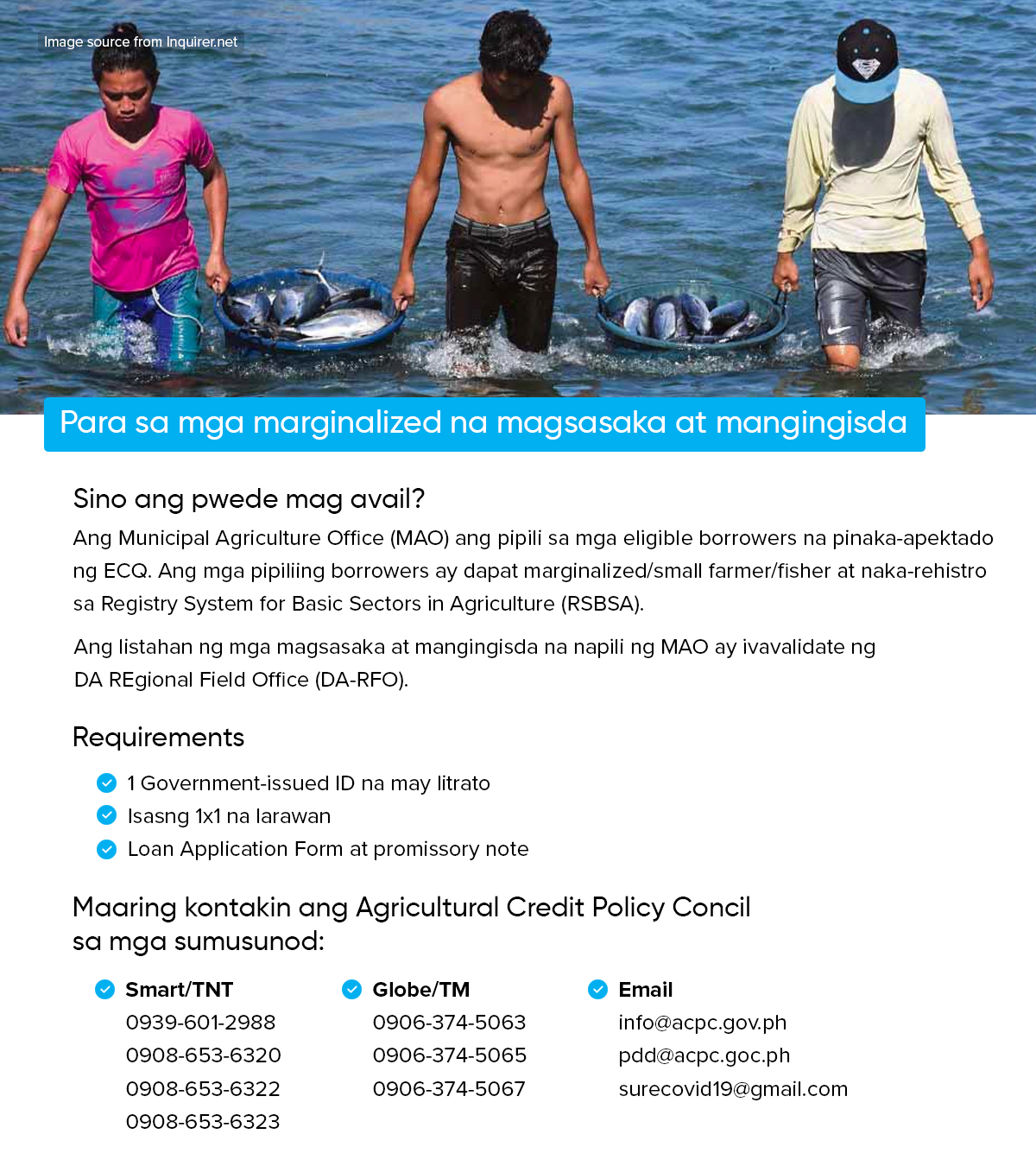 How to Apply for SURE COVID-19 Loan Program for marginalized Farmers and Fisherfolk
